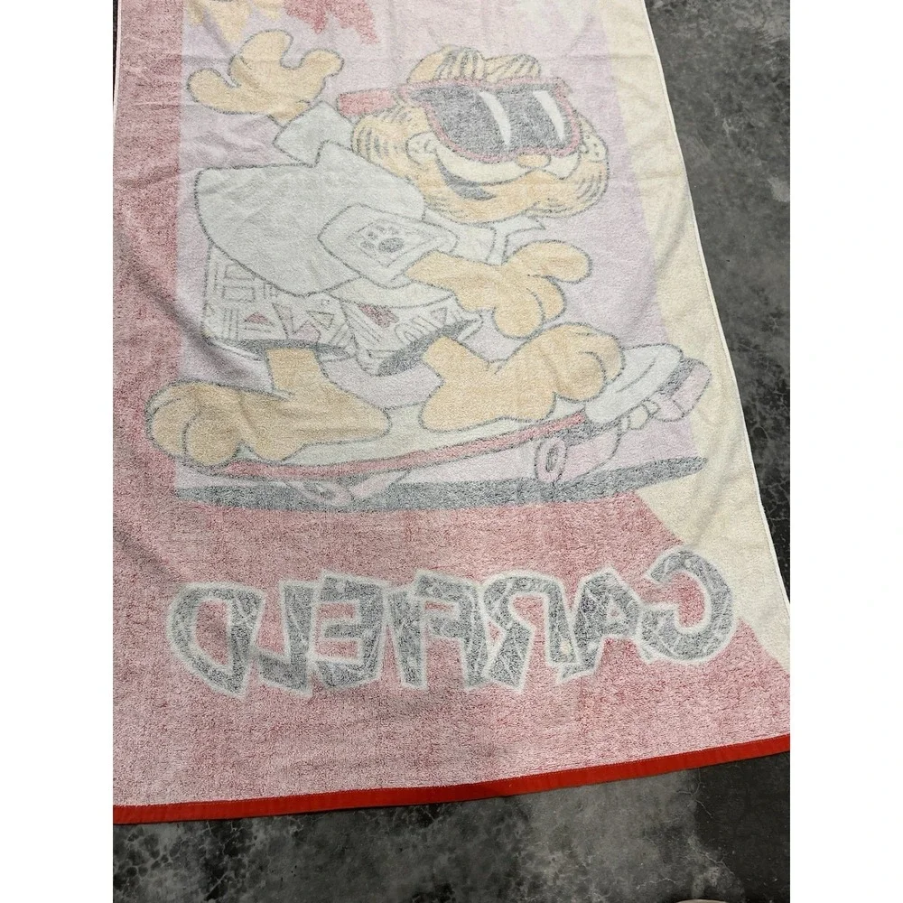 Vintage Garfield beach towel 1978 Jim Davis very colorful 59 in x 28 in Franco